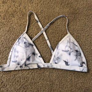 White marble bikini top